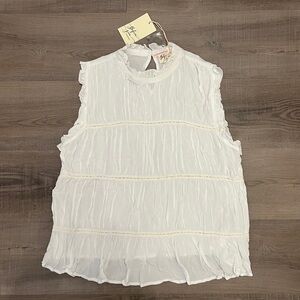 NWT Before You Textured Sleeveless Blouse